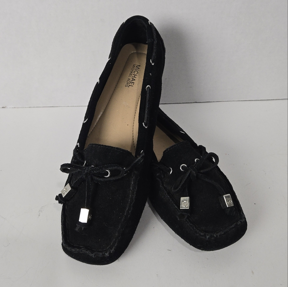 Michael Kors Black Suede Moccasins